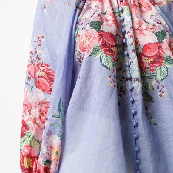 ZIMMERMANN Bellitude Floral Balloon Sleeve Blouse - Picture 2 of 5